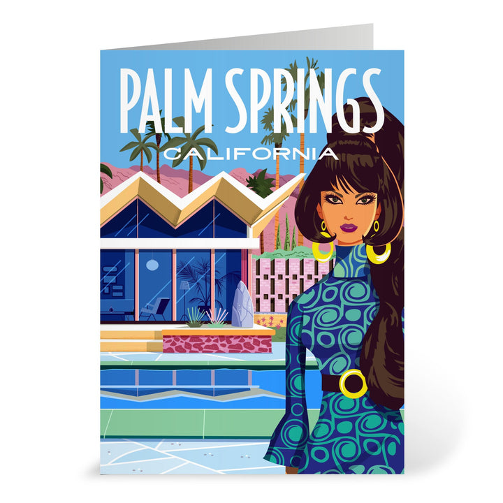 Greeting Card: Mod Gal (Blank Inside)