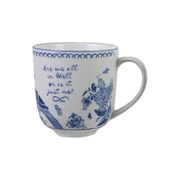 Blue & White Stoneware Mug - Are We In Hell