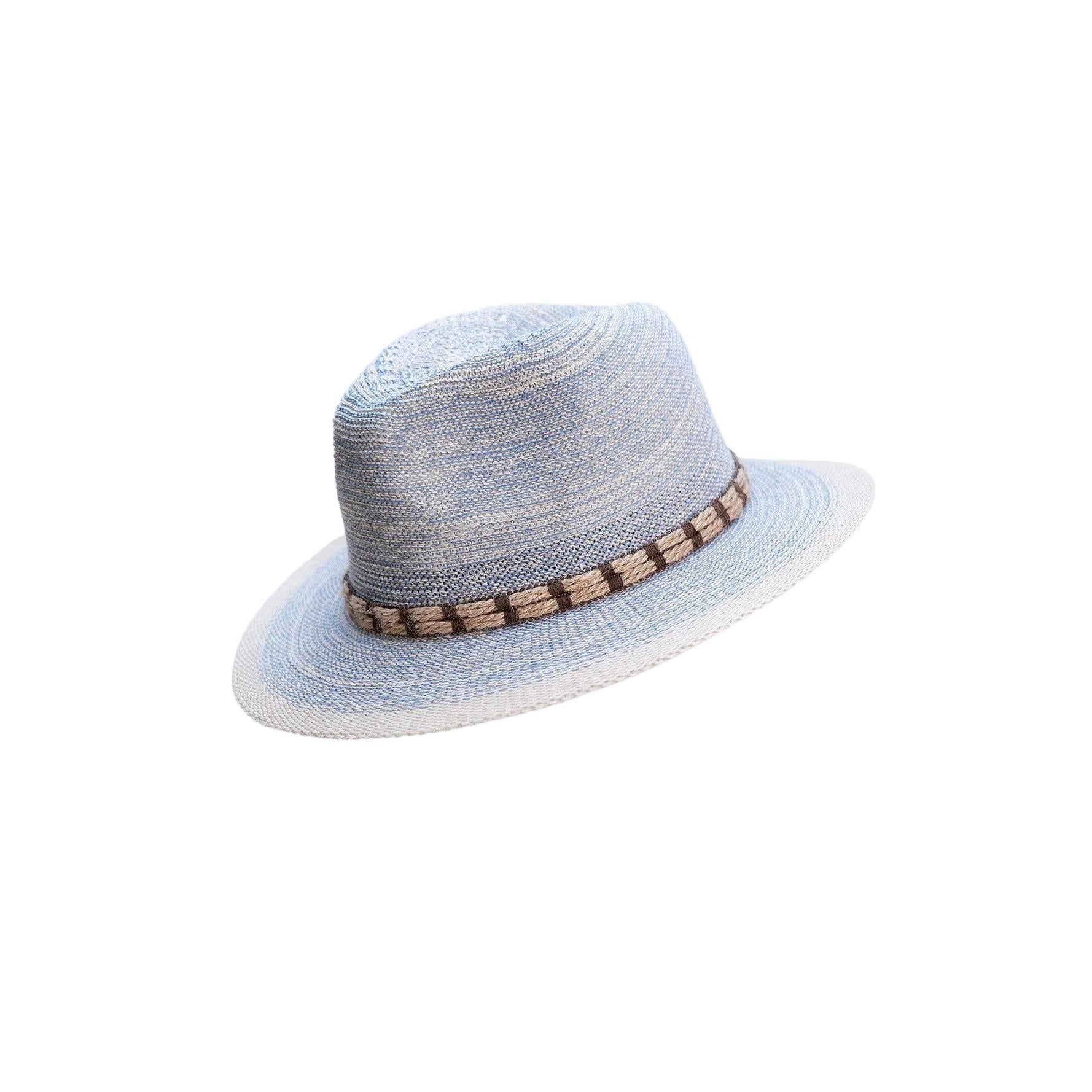 Natalie Hat - Denim With Rope Band