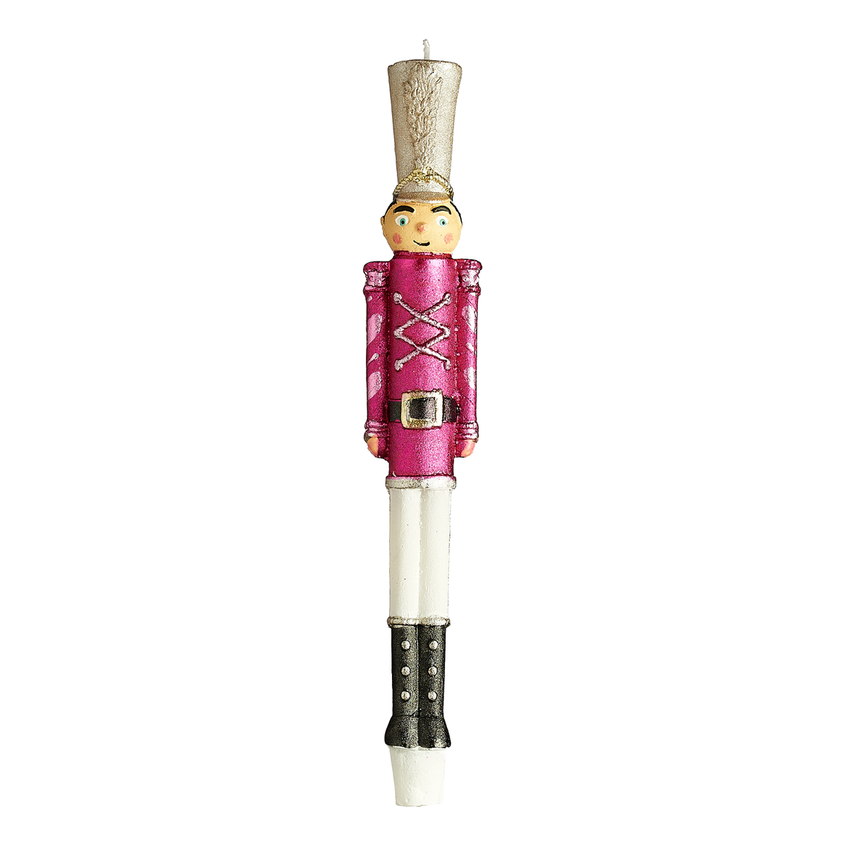 Holiday Soldier Candle - Hot Pink
