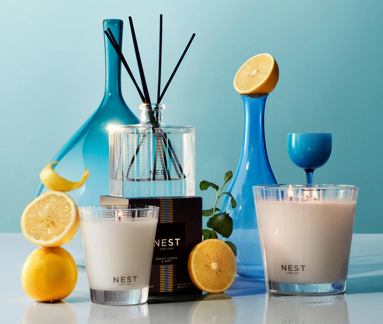 Amalfi Lemon & Mint Reed Diffuser 5.9oz. - Just Fabulous Palm Springs