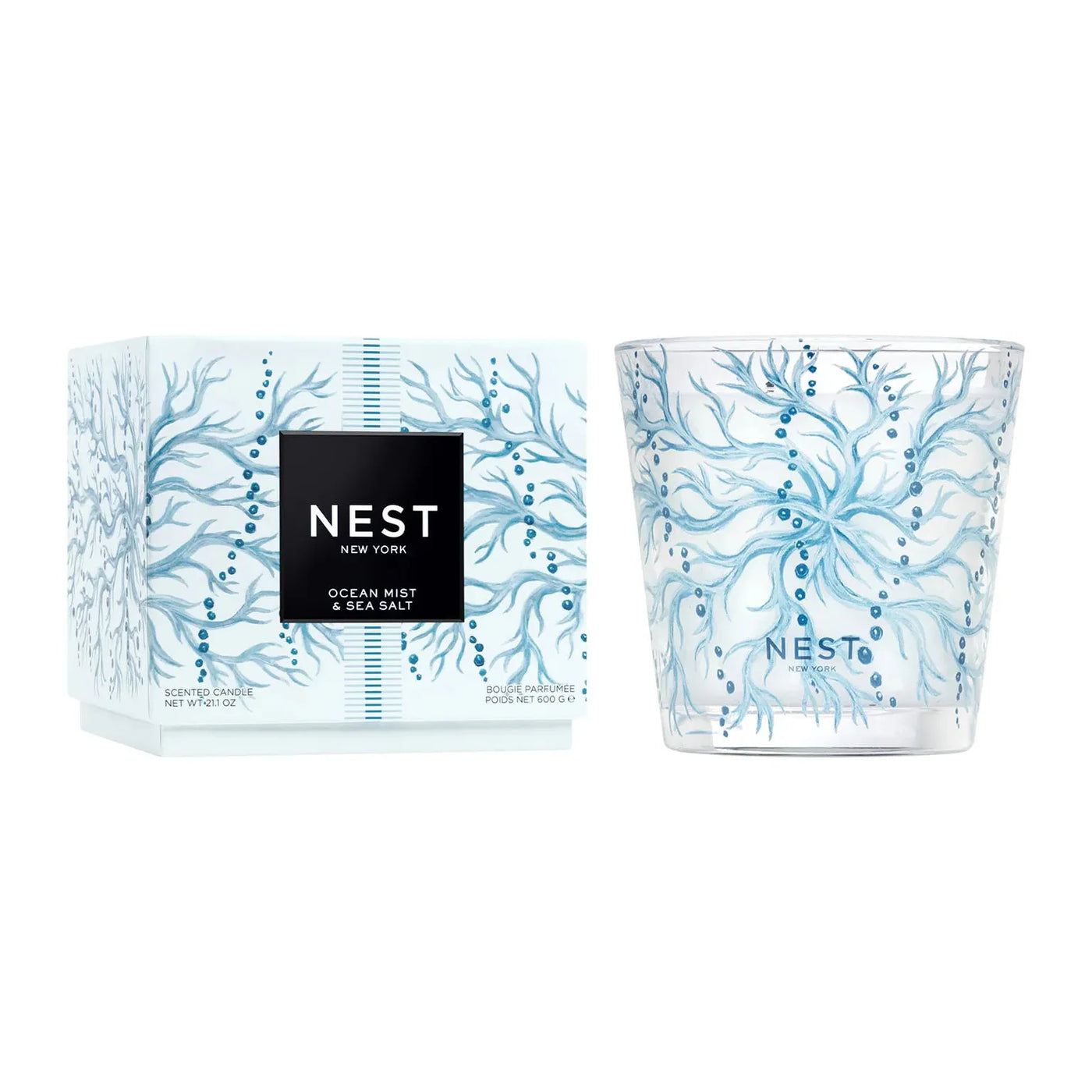 Ocean Mist & Sea Salt Decorative 3-Wick Candle 21.2oz