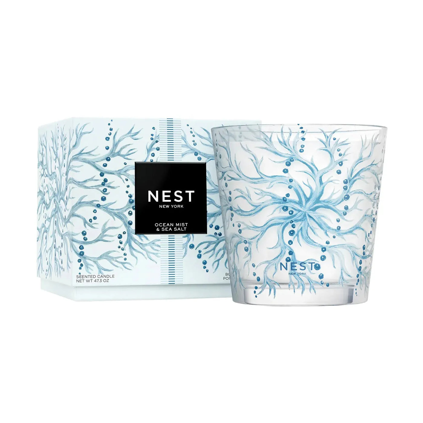 Ocean Mist & Sea Salt Decorative Luxury 4-Wick Candle 47.3 Oz.