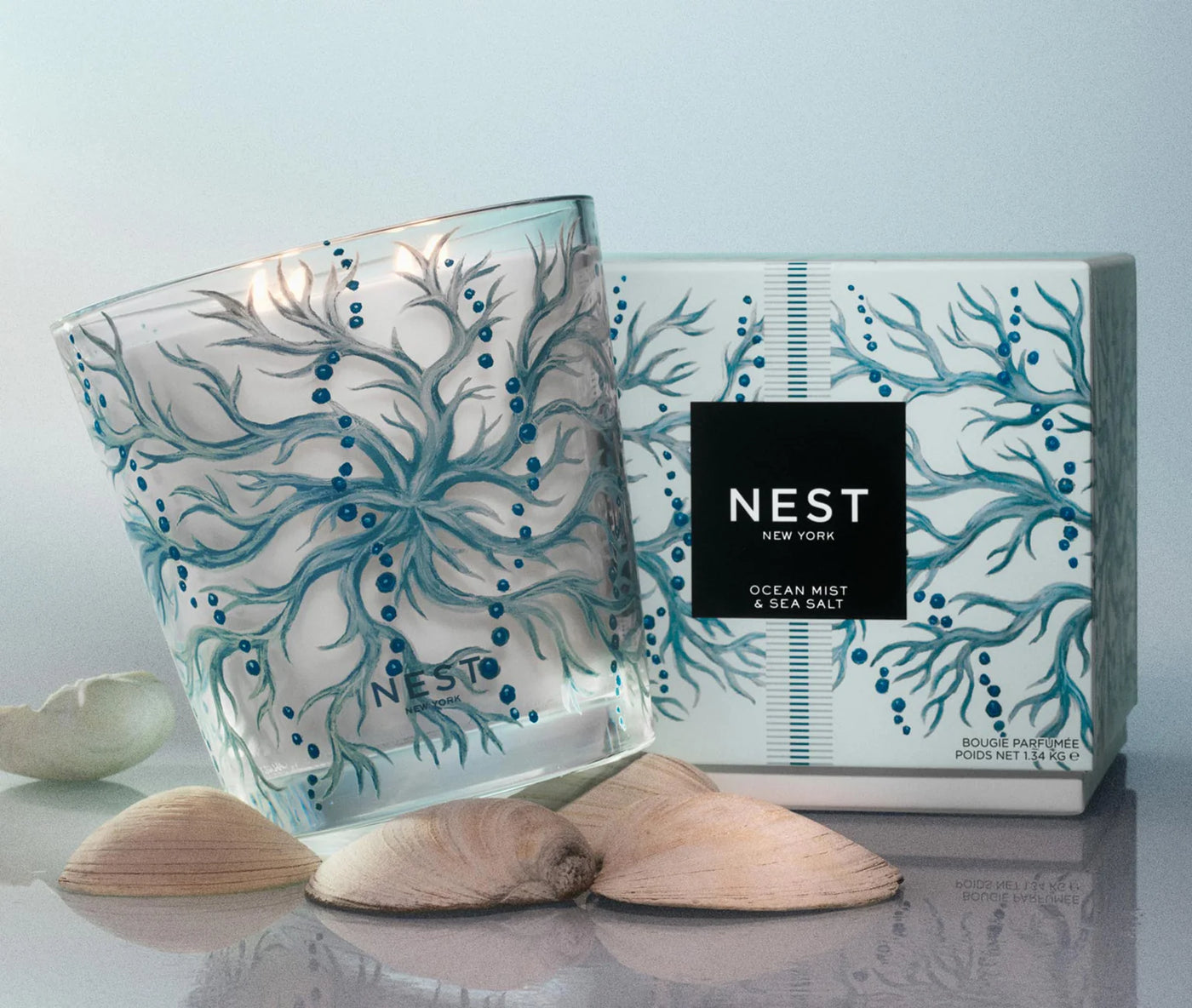 Ocean Mist & Sea Salt Decorative Luxury 4-Wick Candle 47.3 Oz.