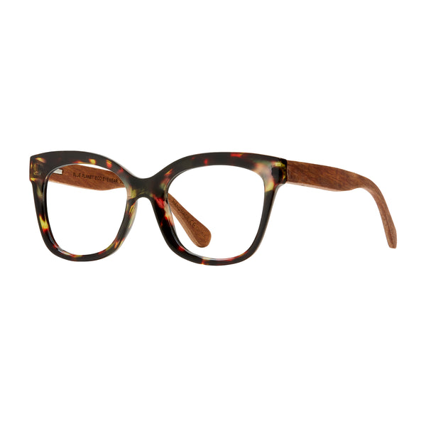 Nora Reading Glasses - Marble/Walnut