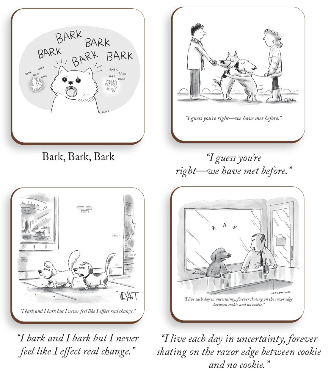 The New Yorker Cartoon Coasters: Dogs