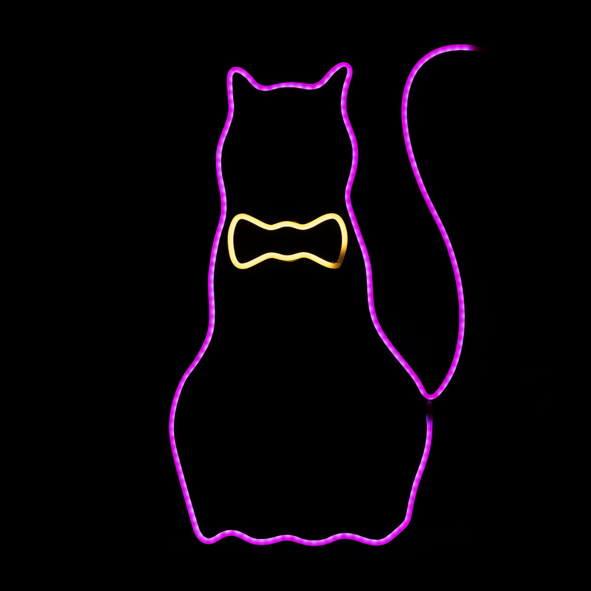 Neon Cat Metal Sign