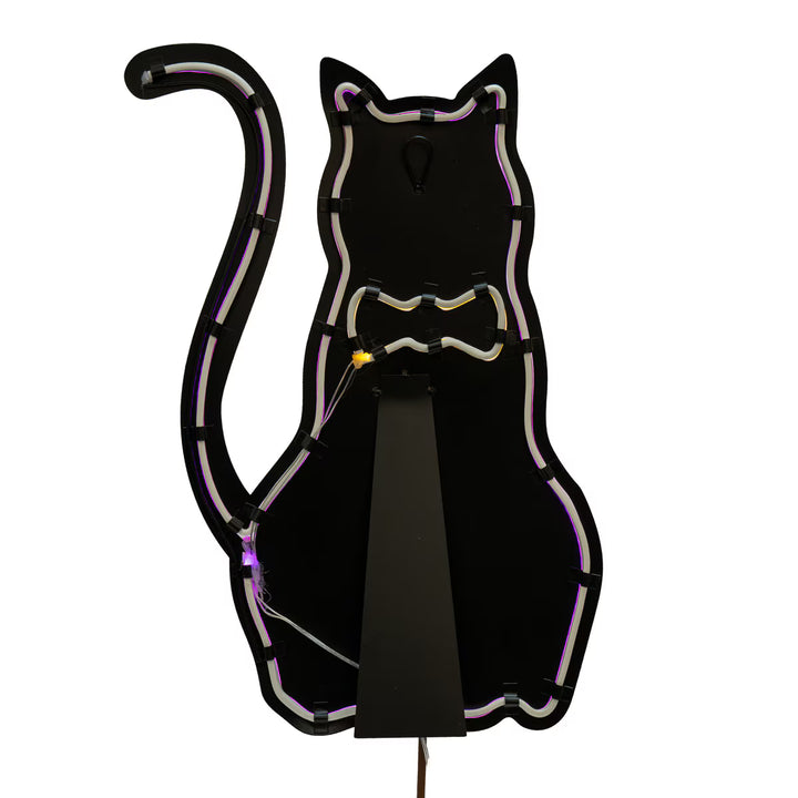 Neon Cat Metal Sign