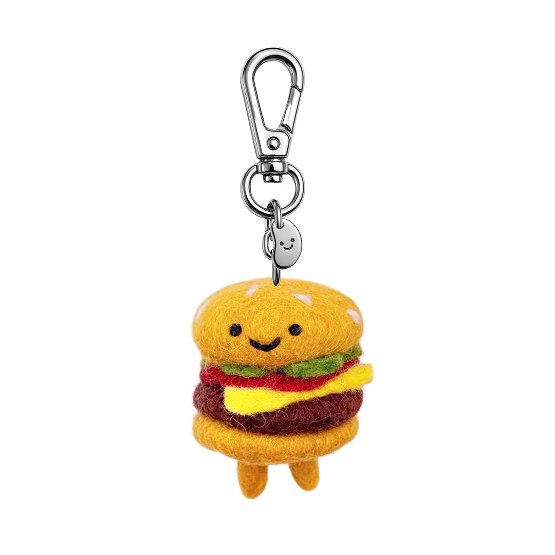 Billy The Burger Silly Beans Felt Keychain