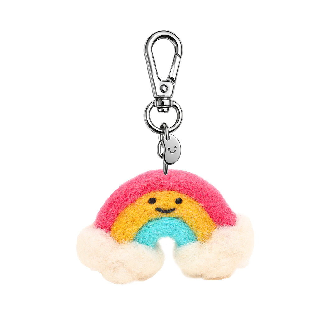 Rain The Rainbow Silly Beans Felt Keychain