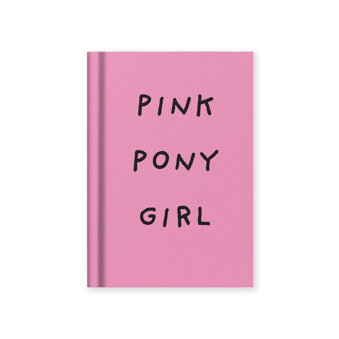 Pink Pony Girl Fabric Hardback Mini Notebook