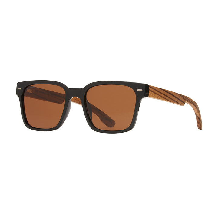 Oliver Polarized Sunglasses - Onyx / Zebra Wood