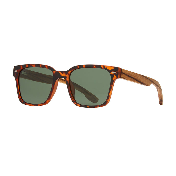 Oliver Polarized Sunglasses - Matte Brown Tortoise / Zebra Wood