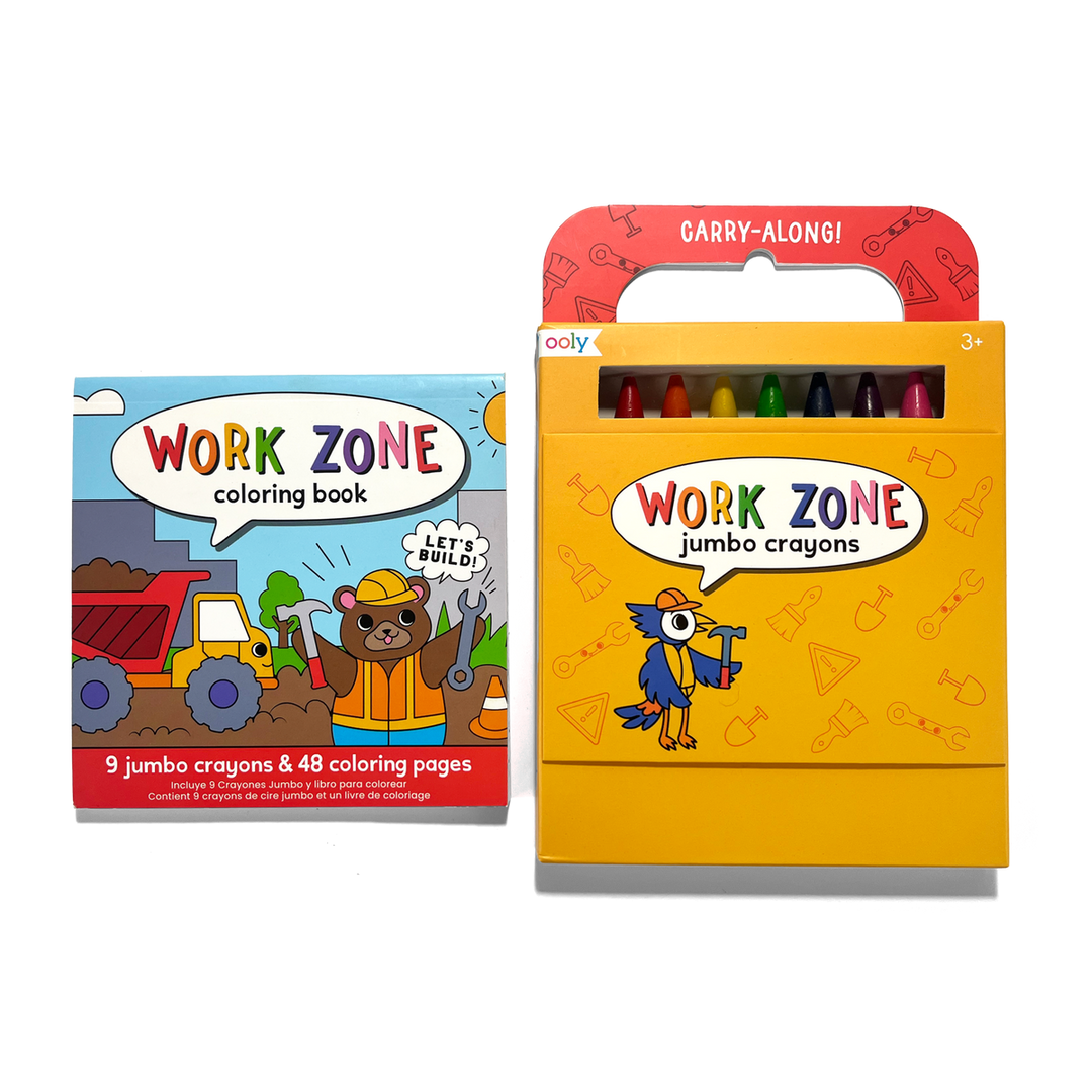 Carry Along Coloring Book Set - Work Zone