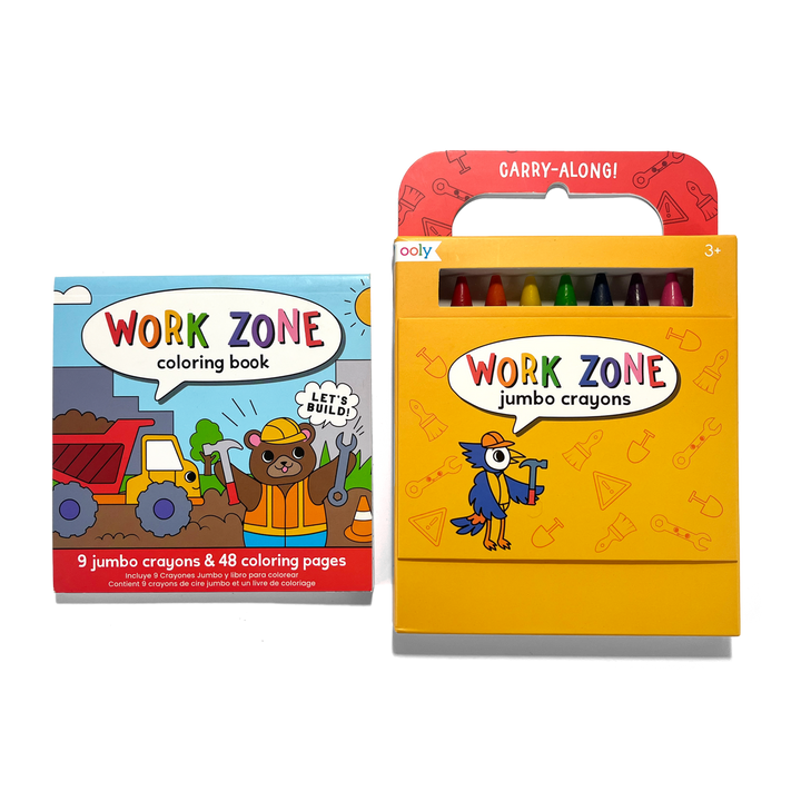 Carry Along Coloring Book Set - Work Zone