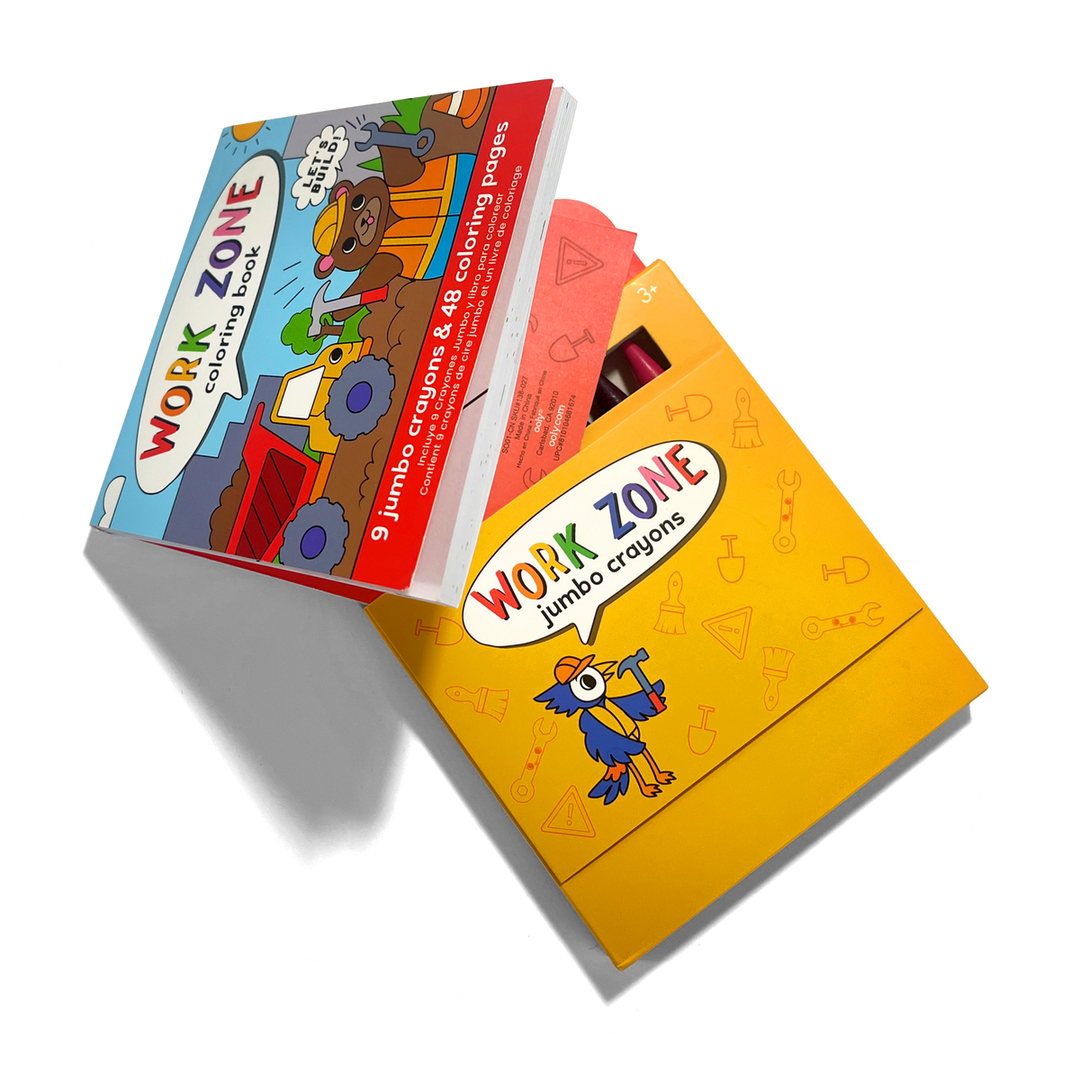 Carry Along Coloring Book Set - Work Zone