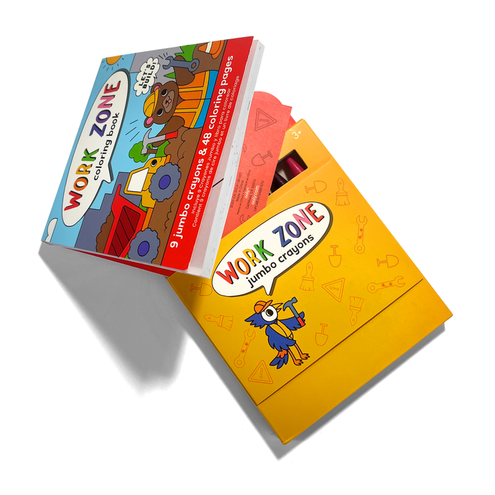 Carry Along Coloring Book Set - Work Zone