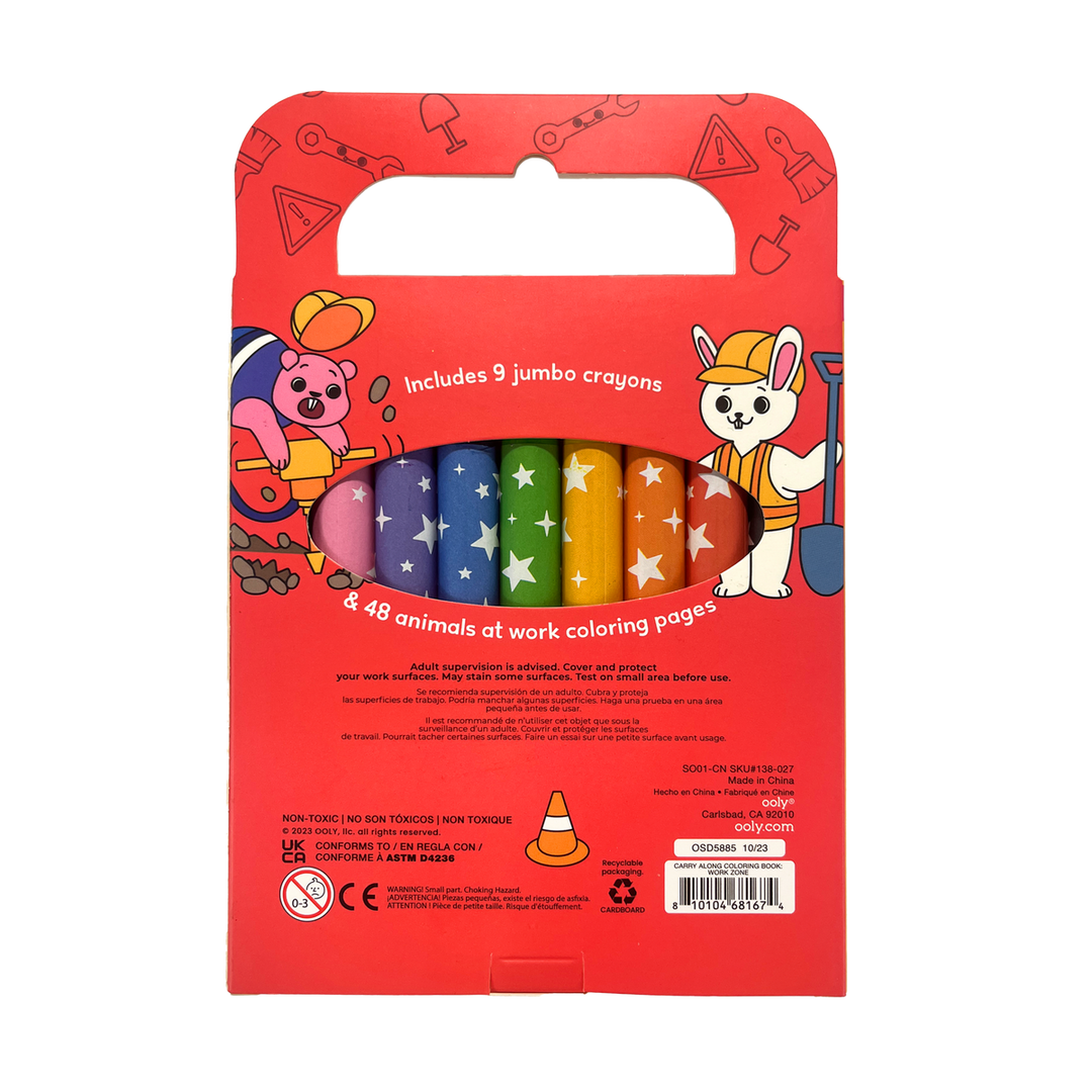 Carry Along Coloring Book Set - Work Zone