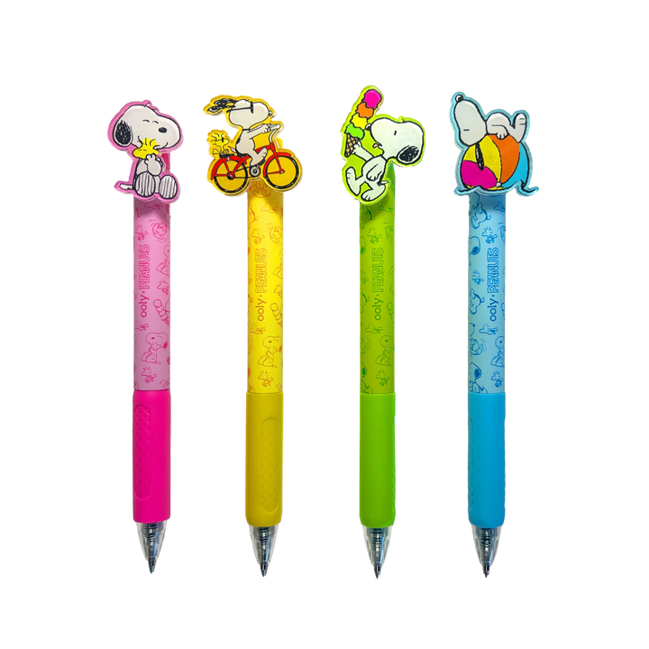 Peanuts Black Ink Retractable Gel Pens - Set of 4