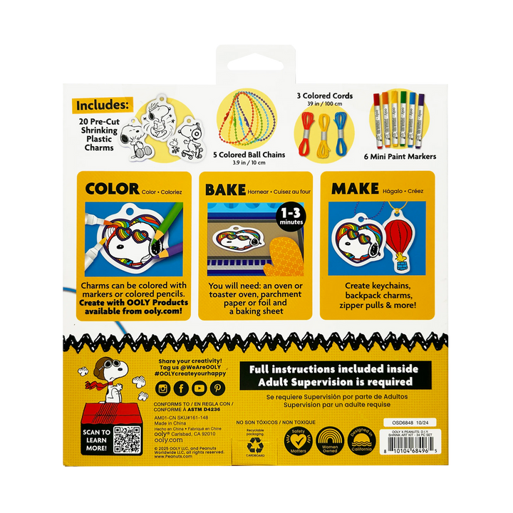 Peanuts DIY Shrink Art Kit