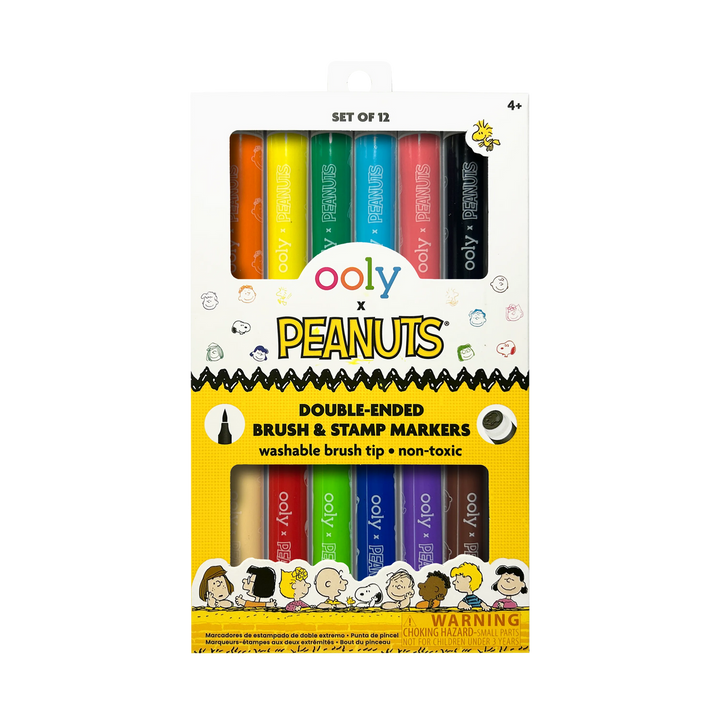 Peanuts Double-Ended Brush & Stamp Markers - Set of 12