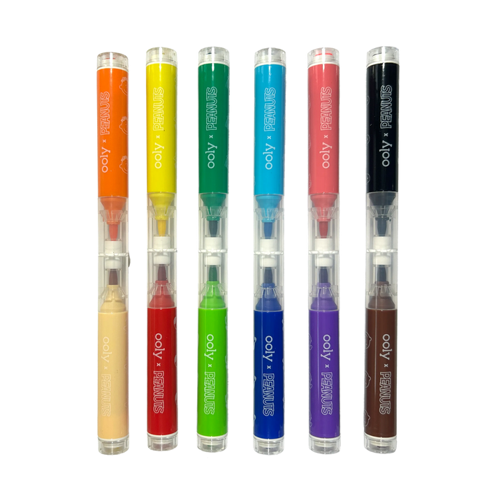 Peanuts Double-Ended Brush & Stamp Markers - Set of 12
