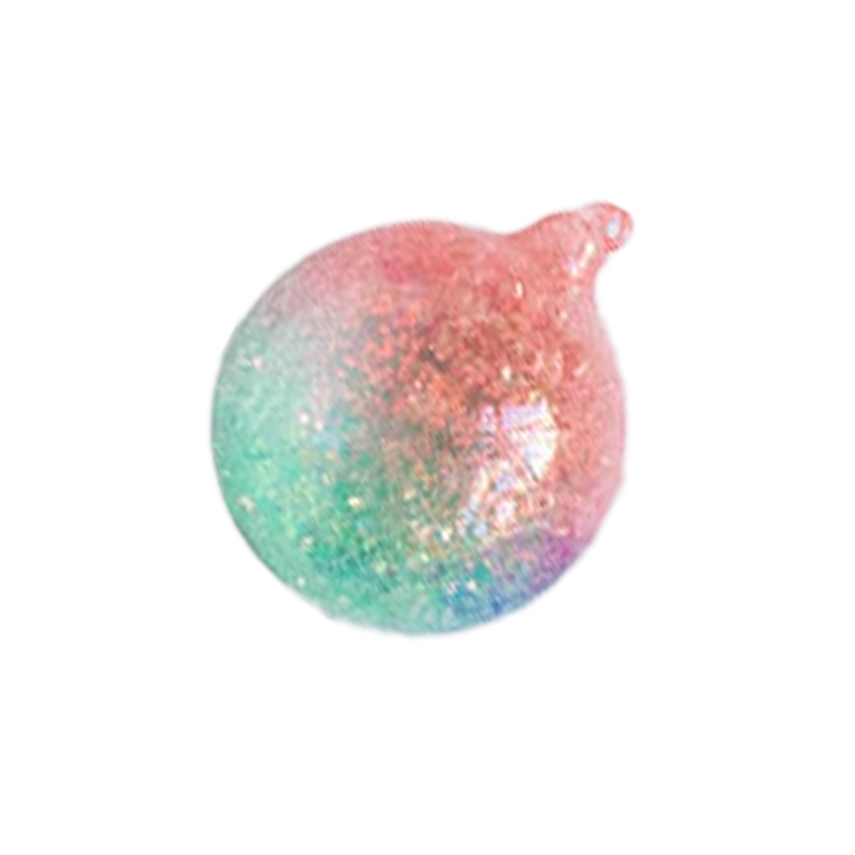 Iridescent Ombre Ball Ornament - Coral & Green