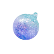 Iridescent Ombre Ball Ornament - Teal & Blue