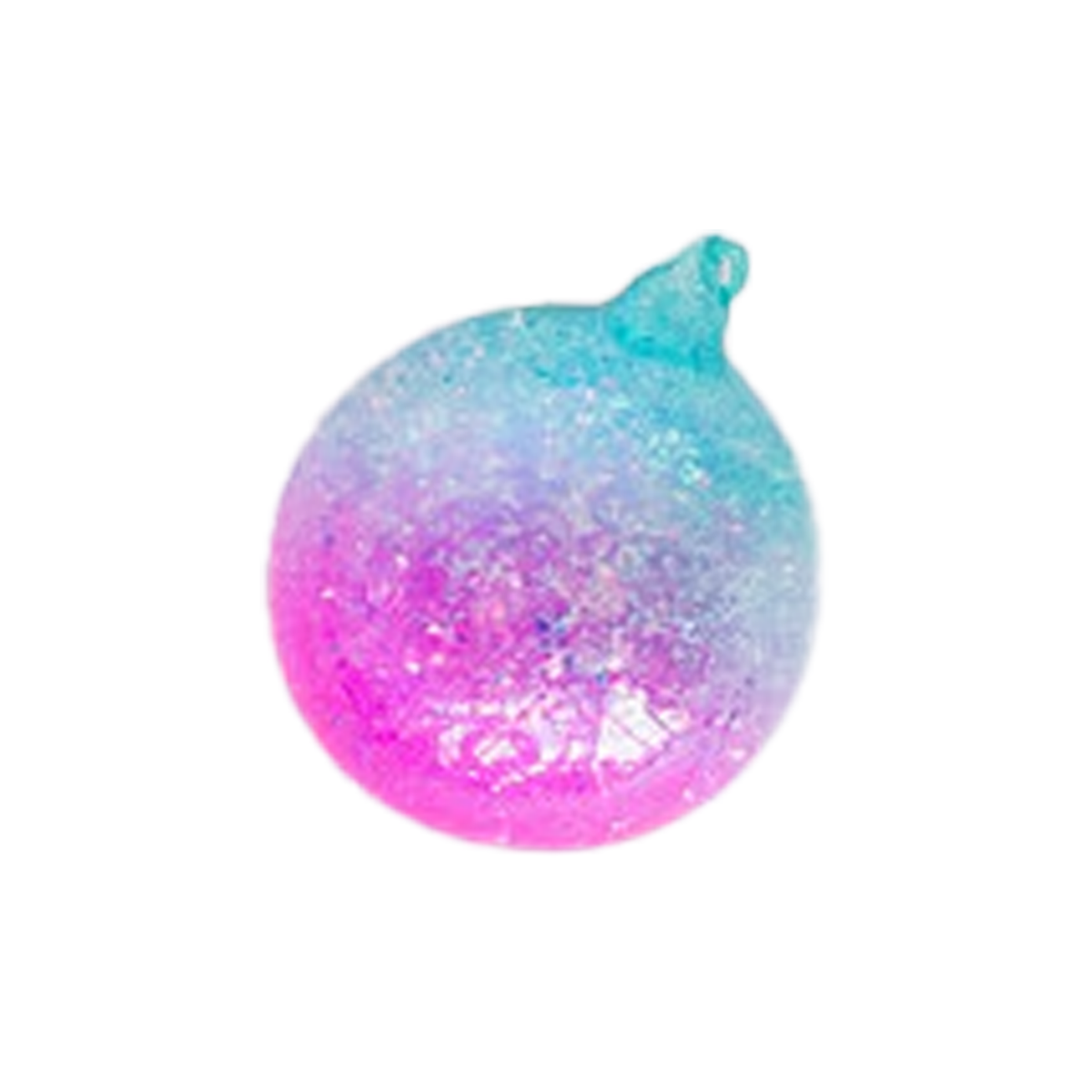 Iridescent Ombre Ball Ornament - Teal & Hot Pink