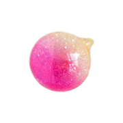 Iridescent Ombre Ball Ornament - Yellow & Hot PInk