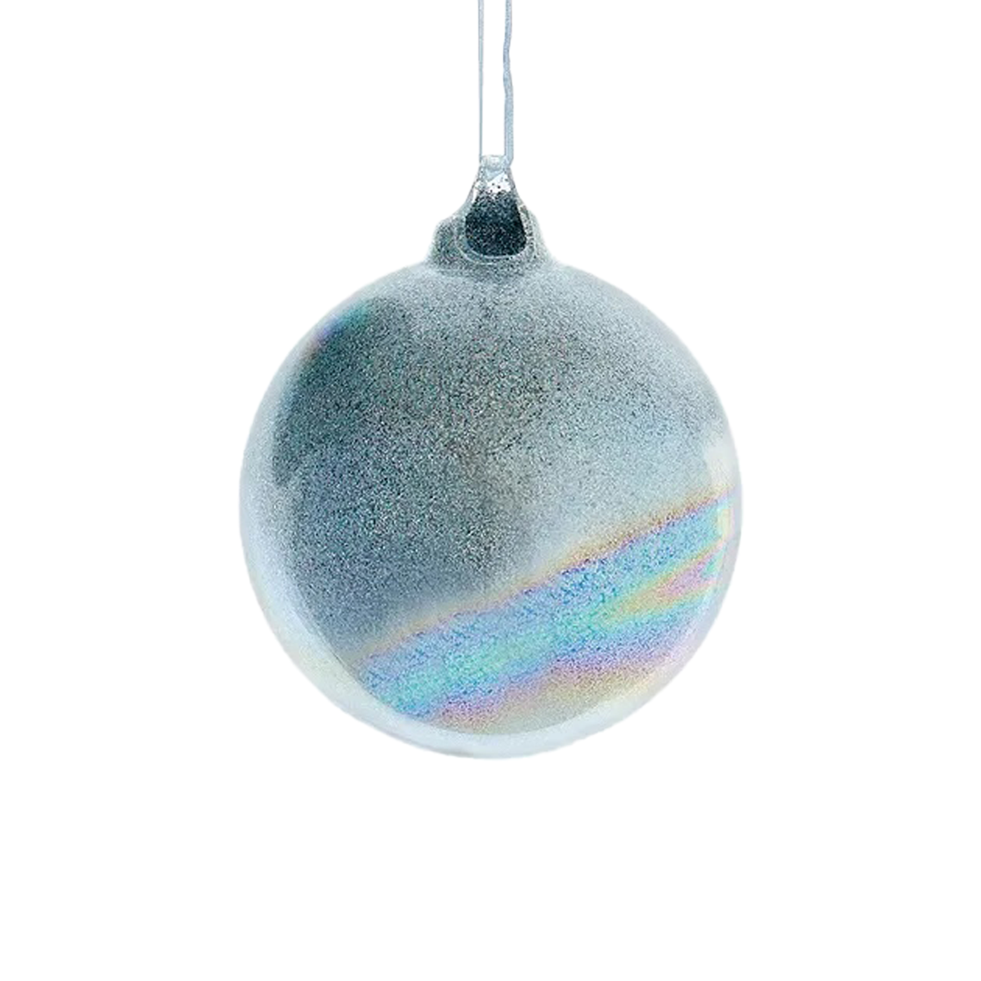 Opalescent Glitter Glass Ornament - Ball