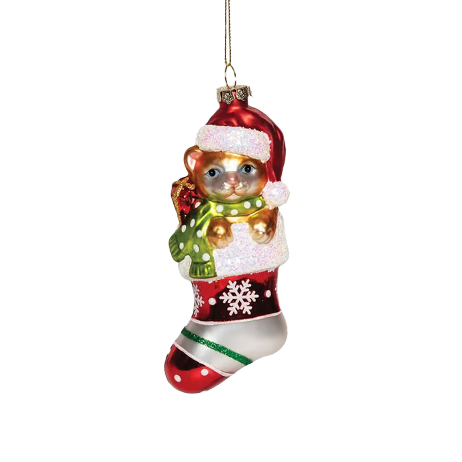 Cat In Stocking Ornament