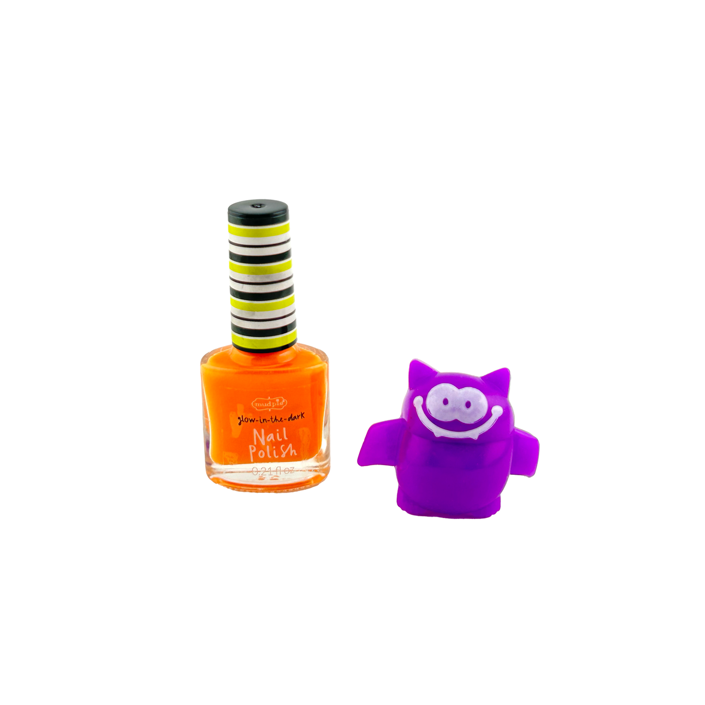 Halloween Nail Polish & Light Up Ring Set - Purple Bat