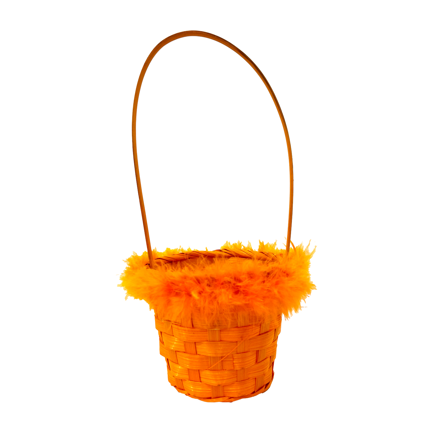 Easter Small Bamboo Basket - Orange