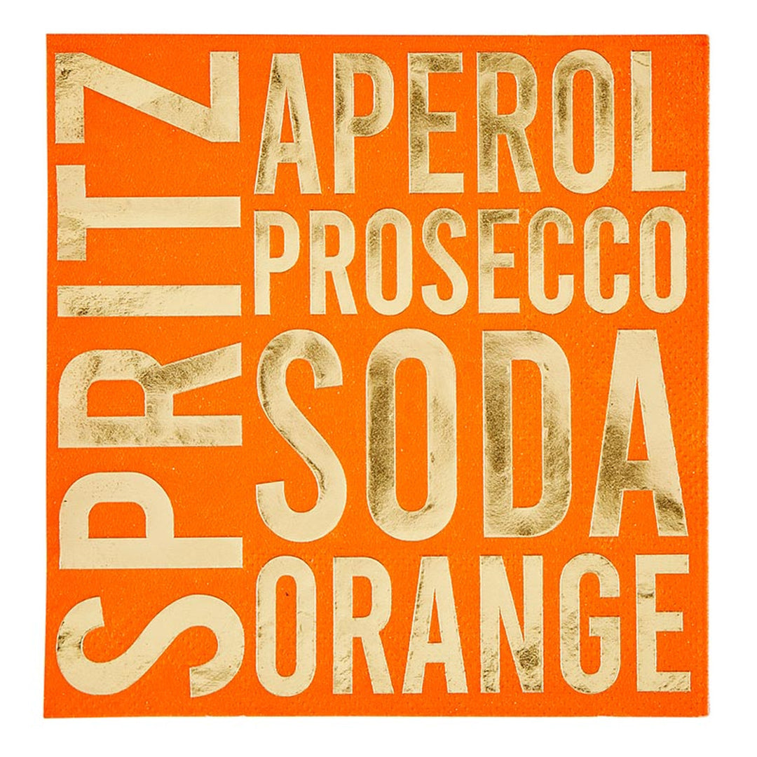 Spritz Ceramic Tray & Cocktail Napkins