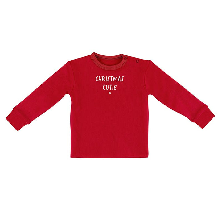 Christmas Cutie Waffle Knit Two-Piece Pajama Set