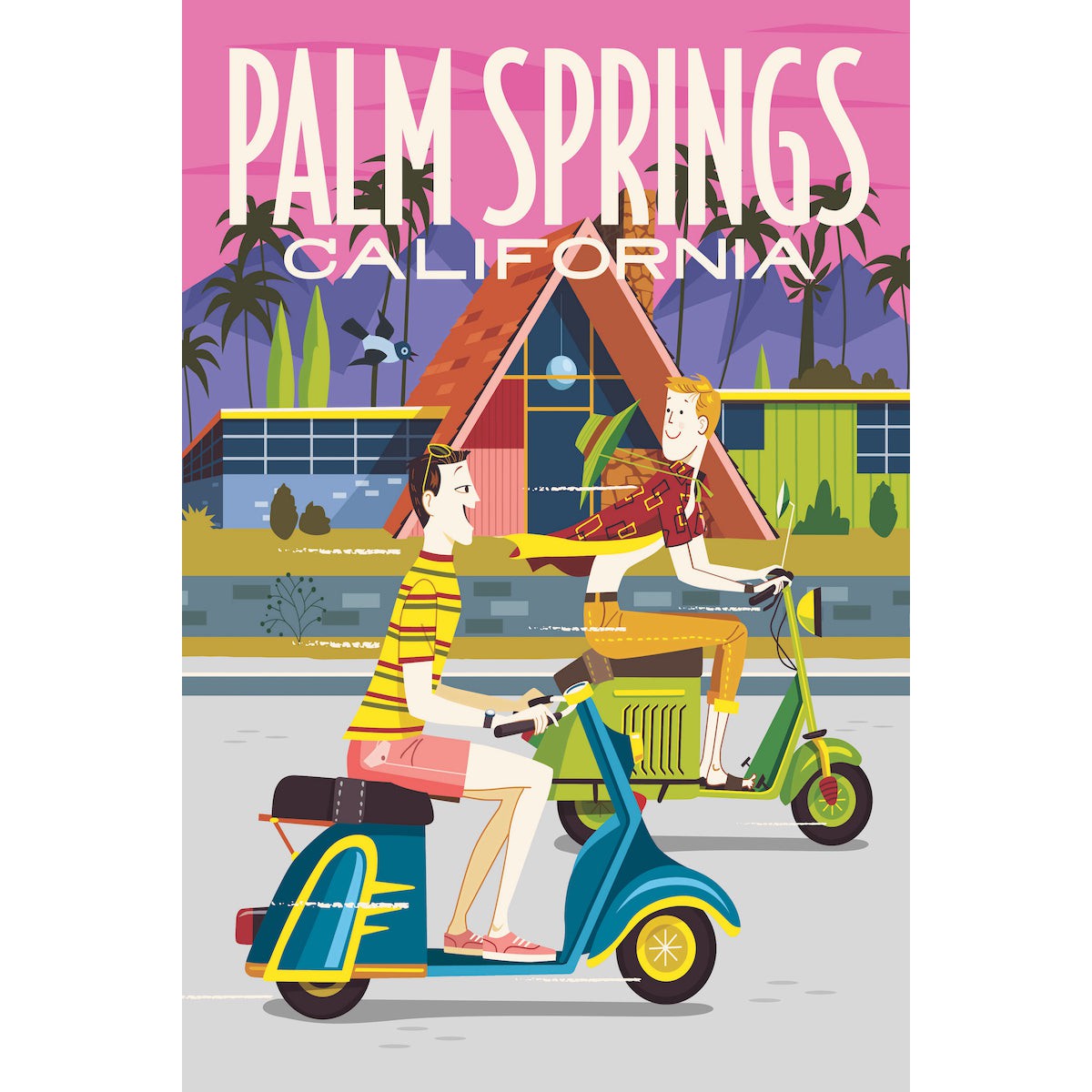 Palm Springs Vespa Postcard