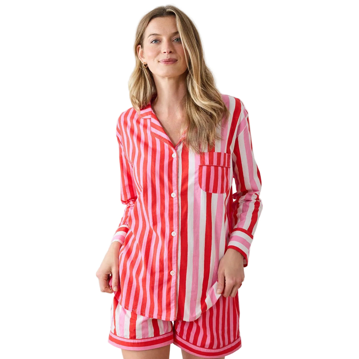 Peppermint Swirl Long Sleeve Shirt & Shorts Set - Just Fabulous Palm Springs