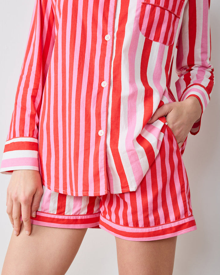 Peppermint Swirl Long Sleeve Shirt & Shorts Set