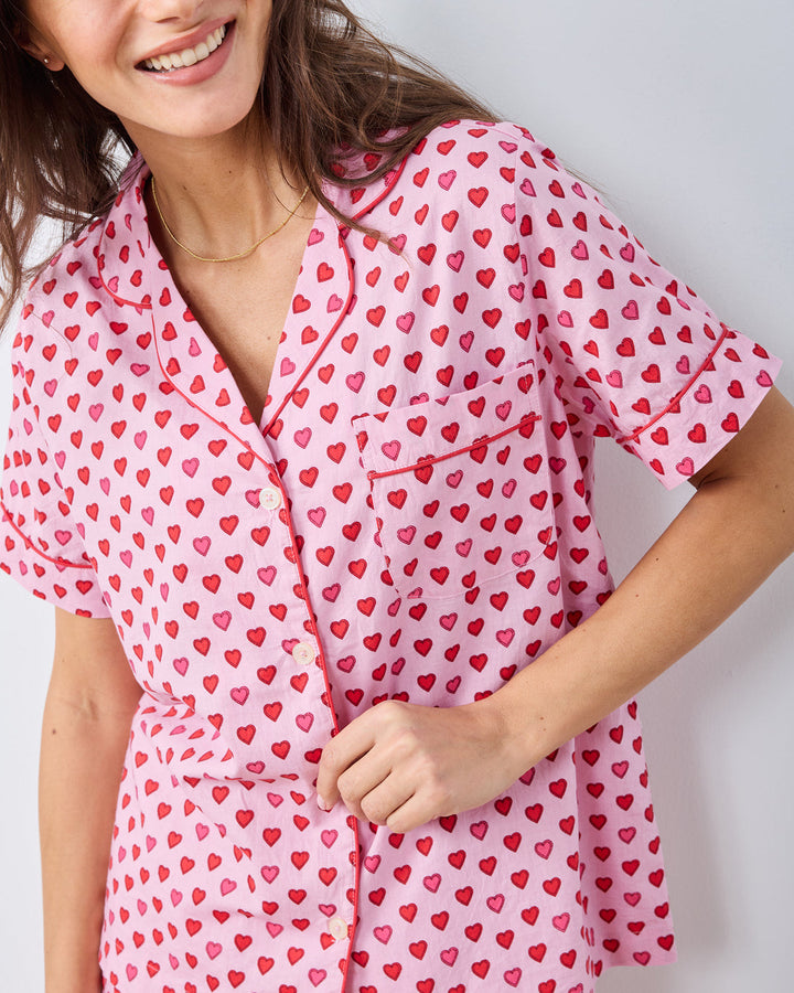 Mini Candy Hearts Short PJ Set
