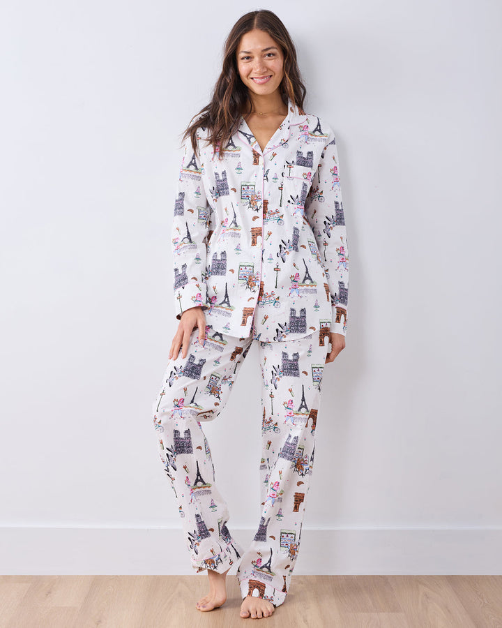 Paris Getaway Long PJ Set