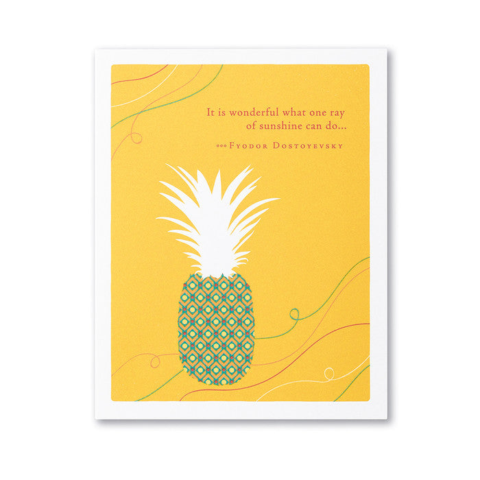 It's Wonderful What One Ray Of Sunshine Can Do Greeting Card