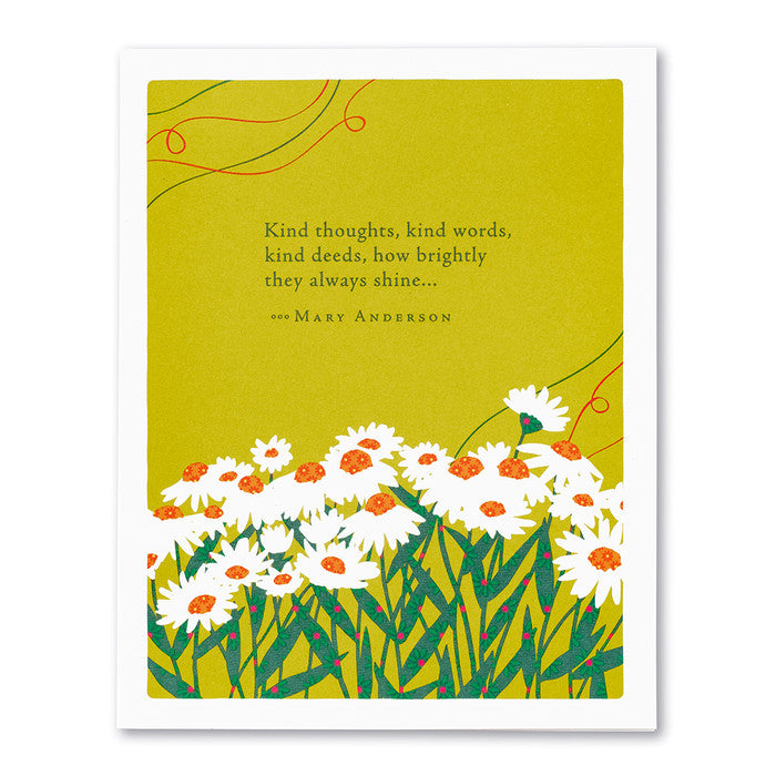 Kind Words Kind Thoughts Greeting Card