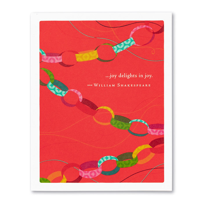 Joy Delights In Joy Birthday Card