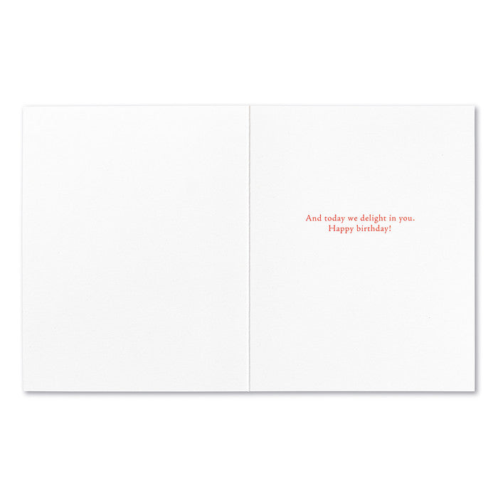 Joy Delights In Joy Birthday Card