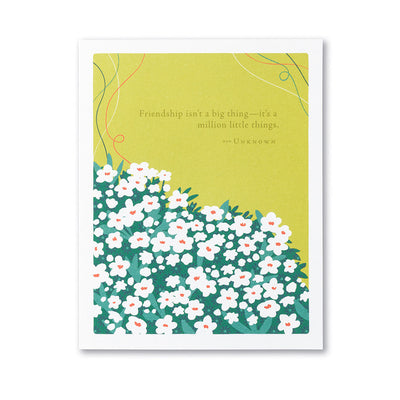 Friendship It's A Million Things Greeting Card
