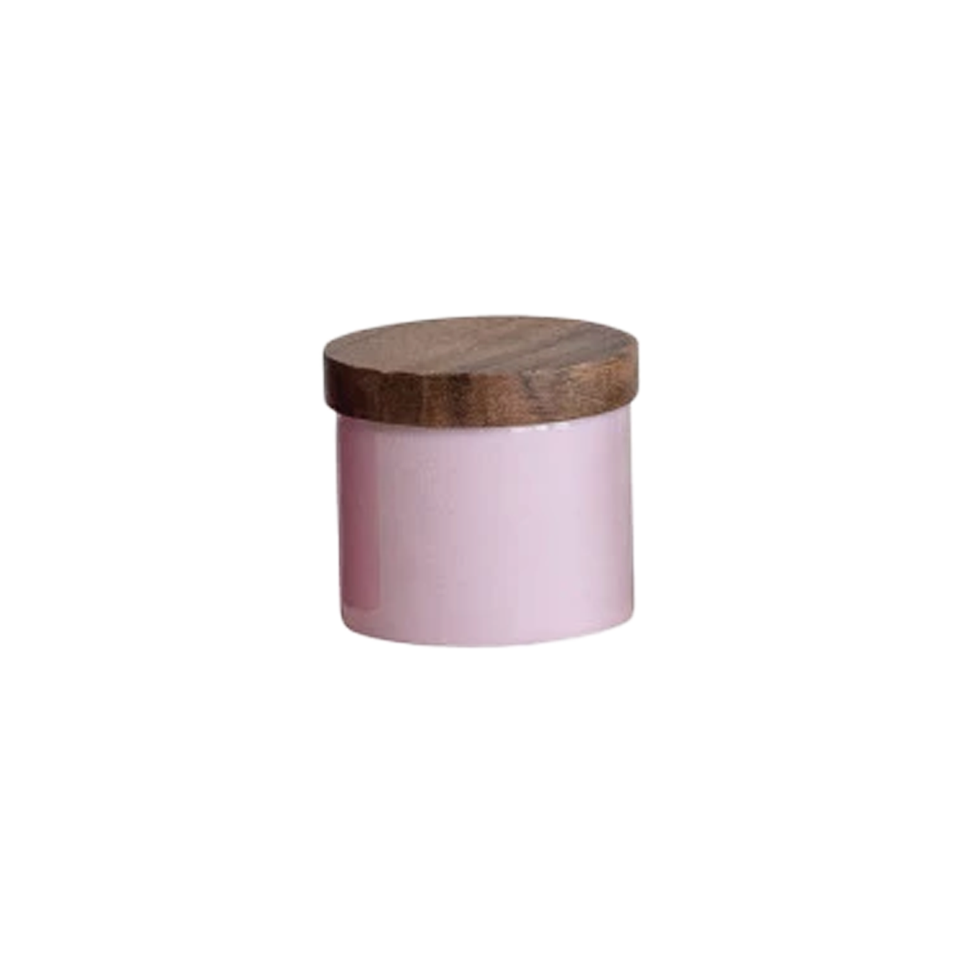 Metal Mini Pinch Pot With Acacia Wood Lid - Pink
