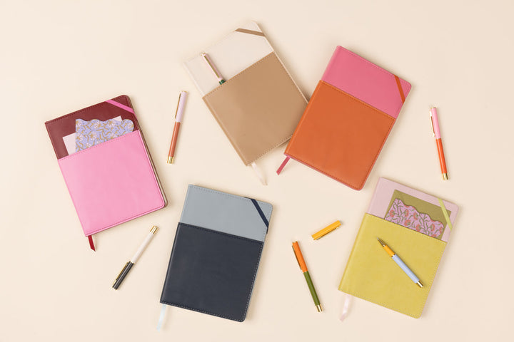 Color Block Pens Set - Lavender & Blush