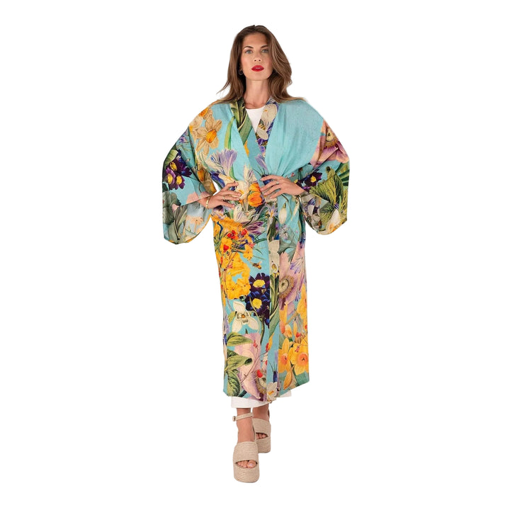 Spring Flora Kimono Gown