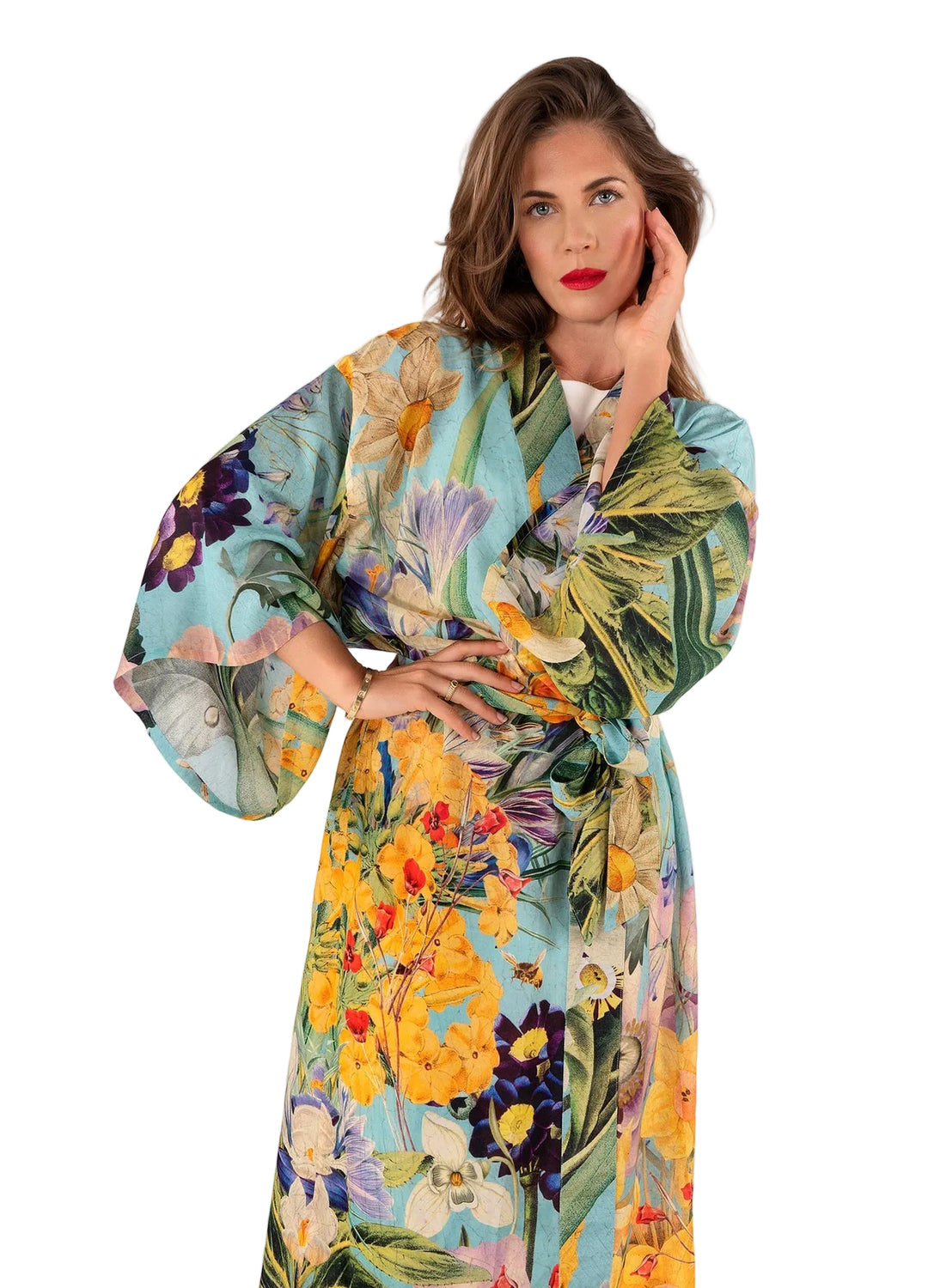 Spring Flora Kimono Gown